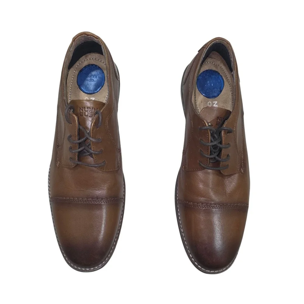 Men's Dress Shoes By Nunn Bush Westwood Cognac Size 9 M Leather Comfort Gel